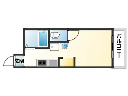 サンライズ河原町(ワンルーム/6階)の間取り写真