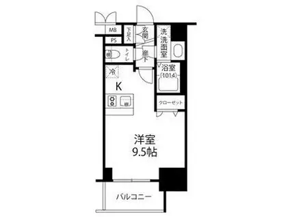 プレサンス上前津リラシス(1K/5階)の間取り写真