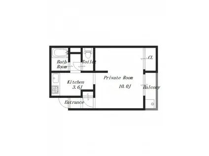 ナッシュエイ86(1K/2階)の間取り写真