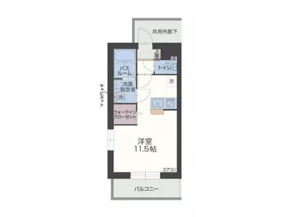 アラモ ファミリア(ワンルーム/1階)の間取り写真