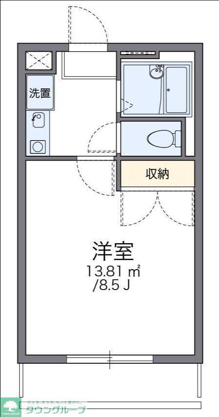 レオパレスTAKA(1K/2階)の間取り写真