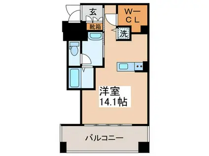 CASA DE PERLA(ワンルーム/3階)の間取り写真