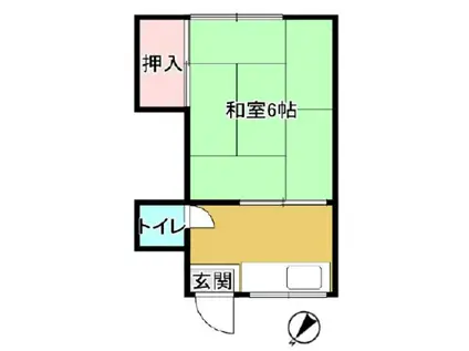 北町荘(1K/2階)の間取り写真