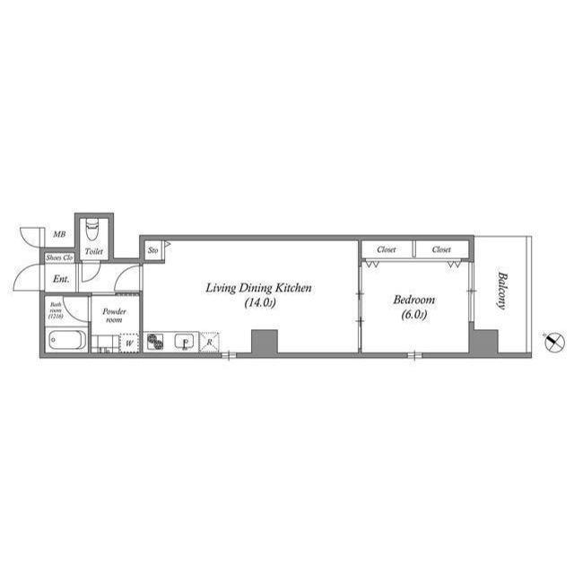 BROAD阿倍野阪南町RESIDENCE(1LDK/6階)の間取り写真