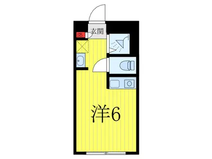 ミクロアークビル(ワンルーム/2階)の間取り写真