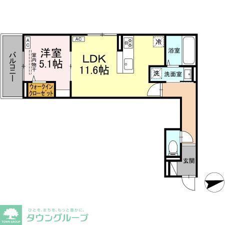 D PAINA EGAWA I(1LDK/2階)の間取り写真