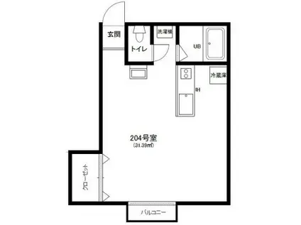 エトランスYOSHIKA(1K/2階)の間取り写真