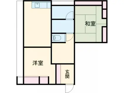 ビラージュ神野(2LDK/3階)の間取り写真