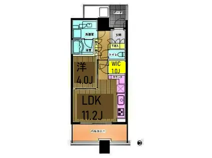 パークタワー横浜ステーションプレミア(1LDK/17階)の間取り写真