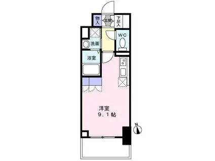 渡幸ベルメゾン五橋(ワンルーム/5階)の間取り写真