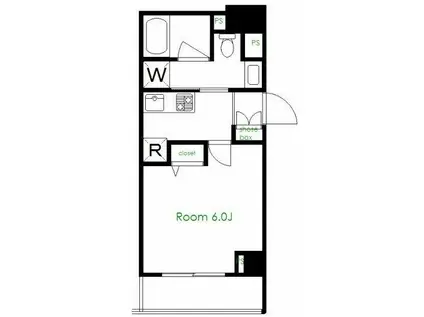 スカイコート木場ガーデン(1K/3階)の間取り写真