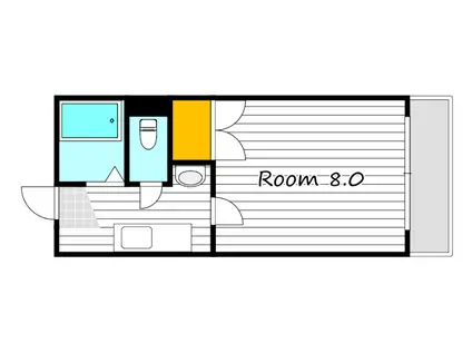 メゾンあけぼの(1K/2階)の間取り写真