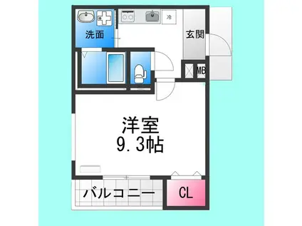 フジパレス鳳中町V番館(1K/1階)の間取り写真