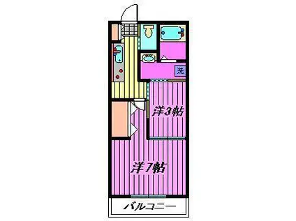 マキアージュ(2K/1階)の間取り写真