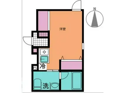 ASHER蒲田(1K/1階)の間取り写真