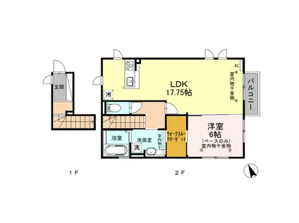 OPTIMO(1LDK/2階)の間取り写真