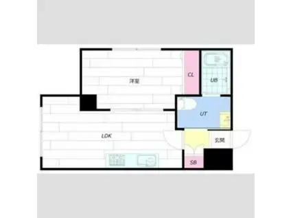 プレゼンスN9D棟(1LDK/3階)の間取り写真
