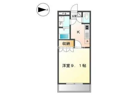 サニーコート・JOH(1K/2階)の間取り写真