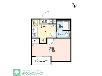 エクセラン北松戸(1K/3階)の間取り写真