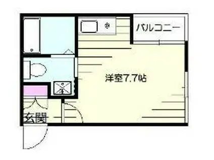 ヨコハマ マジェスティックルーツ(ワンルーム/1階)の間取り写真