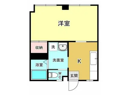 サウス長崎(1K/1階)の間取り写真