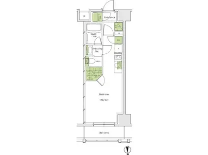ザ・パークハビオ名古屋松原(ワンルーム/5階)の間取り写真