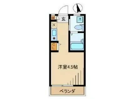 ストーリオ中野坂上(ワンルーム/2階)の間取り写真