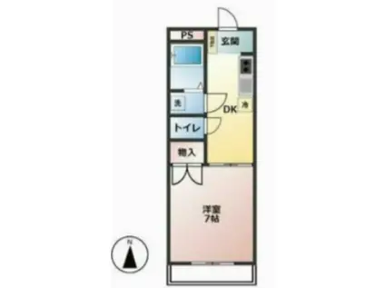 ファミール中村橋(1DK/1階)の間取り写真