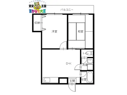 ケンゾーナガヨ(2DK/2階)の間取り写真