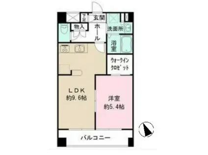 アビオン中野坂上(1LDK/4階)の間取り写真