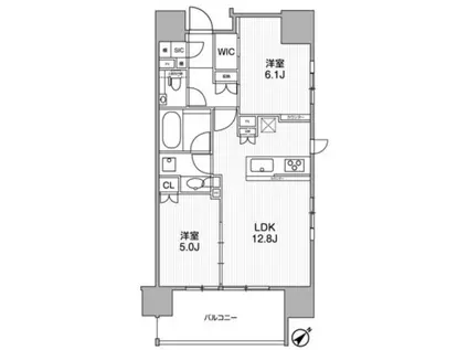 ディームス渋谷本町(1SLDK/4階)の間取り写真