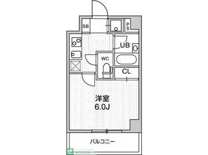 コンシェリア新橋(1K/15階)の間取り写真