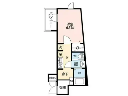 BENOIT中野(1K/1階)の間取り写真