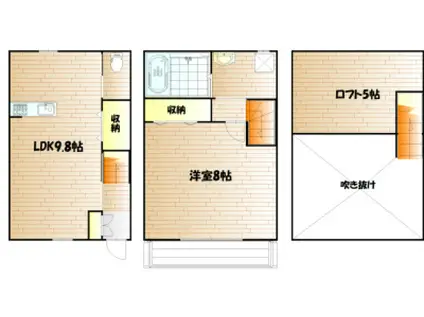 モナ医大南(1SLDK/1階)の間取り写真