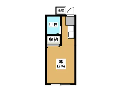 マツオハイツ(ワンルーム/1階)の間取り写真