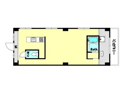 ベルトゥリー水木通(ワンルーム/3階)の間取り写真