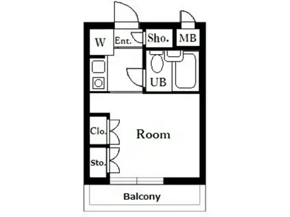 スカイコート西荻窪(ワンルーム/1階)の間取り写真