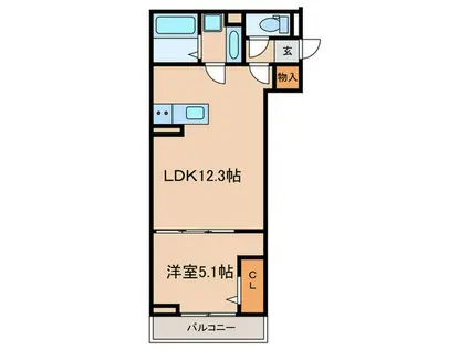 ANNABELLE(1LDK/3階)の間取り写真