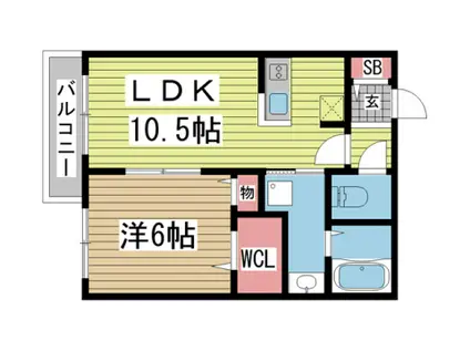 メゾンプレミール(1LDK/1階)の間取り写真