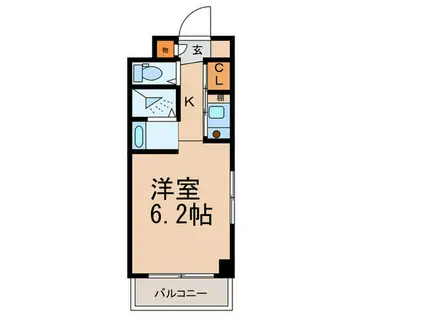 大盛ビル(1K/4階)の間取り写真