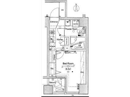 ブライズ三軒茶屋(1K/2階)の間取り写真