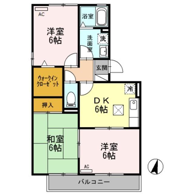 シャルム寿五番館(3DK/1階)の間取り写真