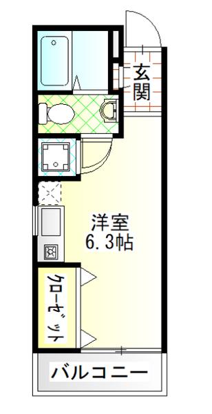BAAN栄(ワンルーム/4階)の間取り写真
