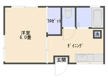 江古田3丁目(1DK/2階)の間取り写真