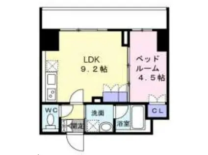 渡幸ベルメゾン五橋(1LDK/3階)の間取り写真