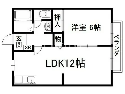 リヴェール桃山 壱番館・貳番館(1LDK/1階)の間取り写真