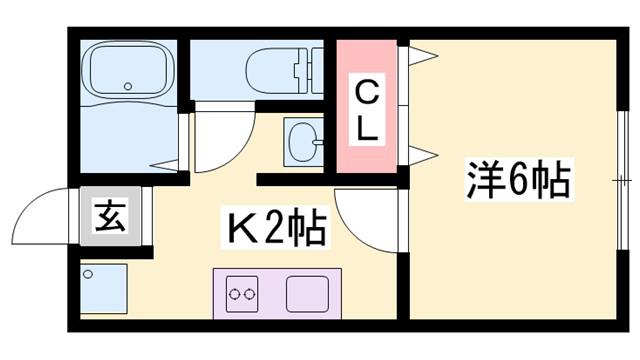 グリーンハイツ(1K/1階)の間取り写真