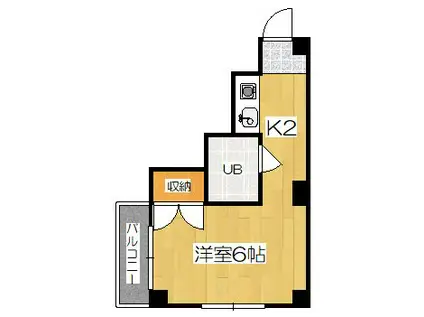 グレース寺町(ワンルーム/2階)の間取り写真