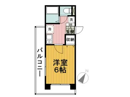 シェルターハウス(1K/3階)の間取り写真