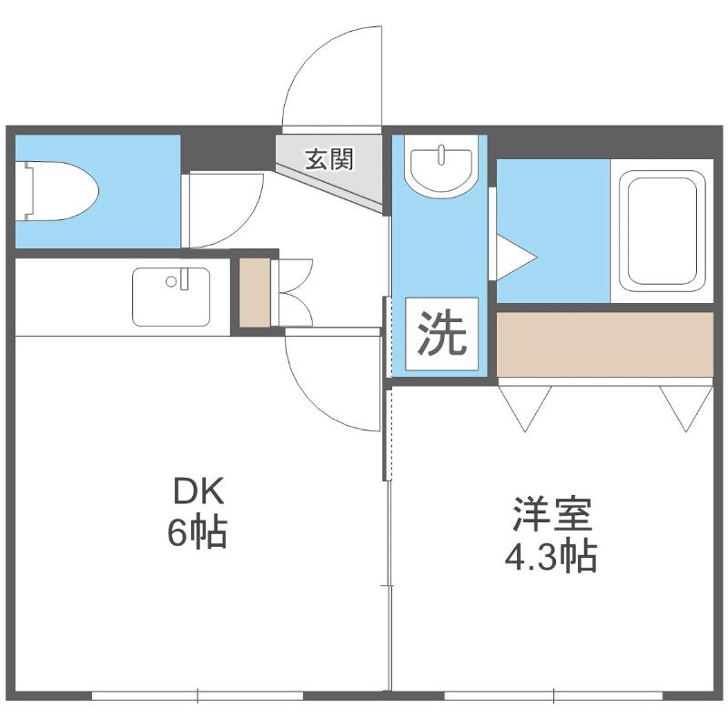 ルーチェ(1LDK/1階)の間取り写真